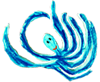 Krake angemalt