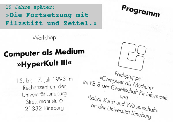 Hyperkult-Einladung 1993, Lüneburg