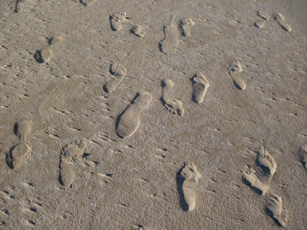 Bauschaum am Strand von St. Peter-Ording, Juli 2012