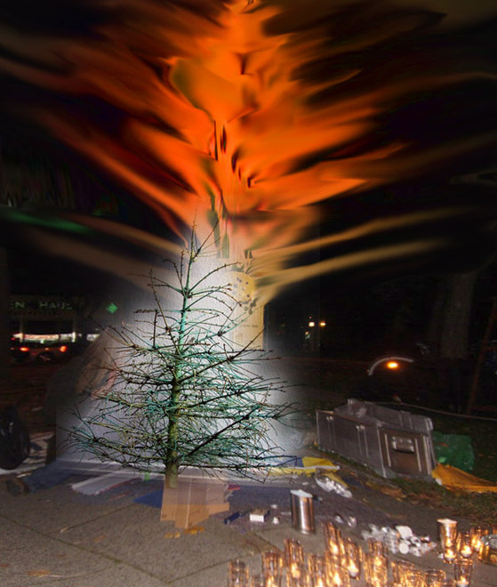 Baum mit Qunstbaum in Barmbek