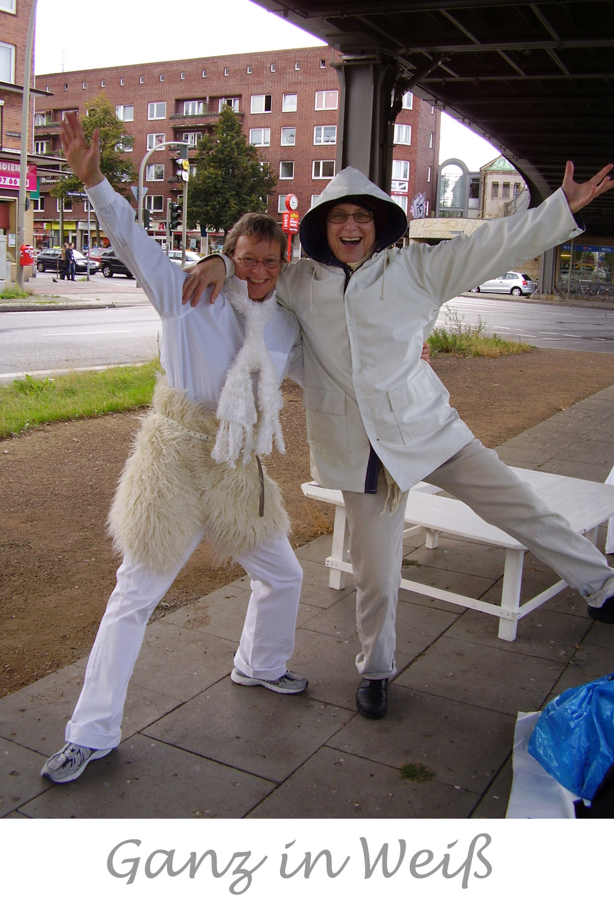 Verkehrsinsel-Picknick in Barmbek