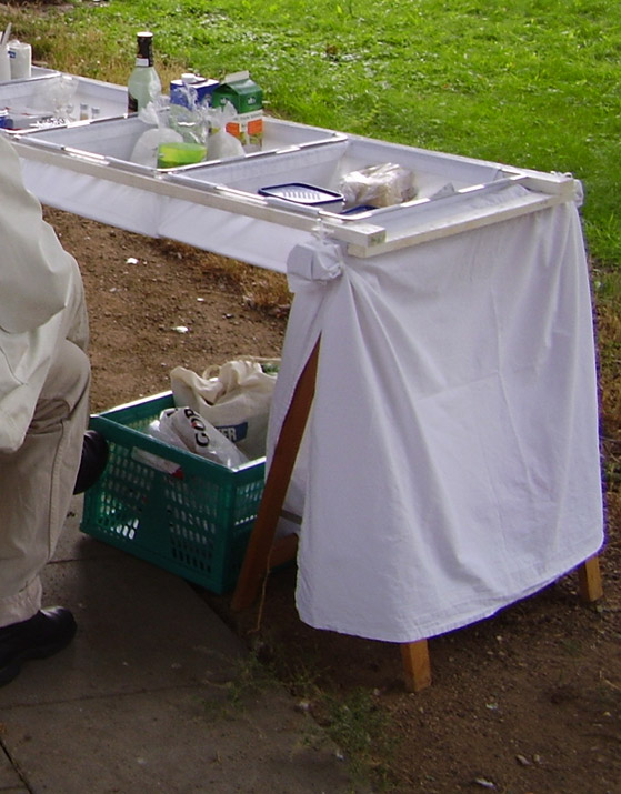 Verkehrsinsel-Picknick in Barmbek