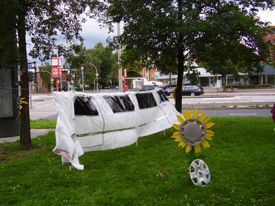 Verkehrsinsel-Picknick in Barmbek